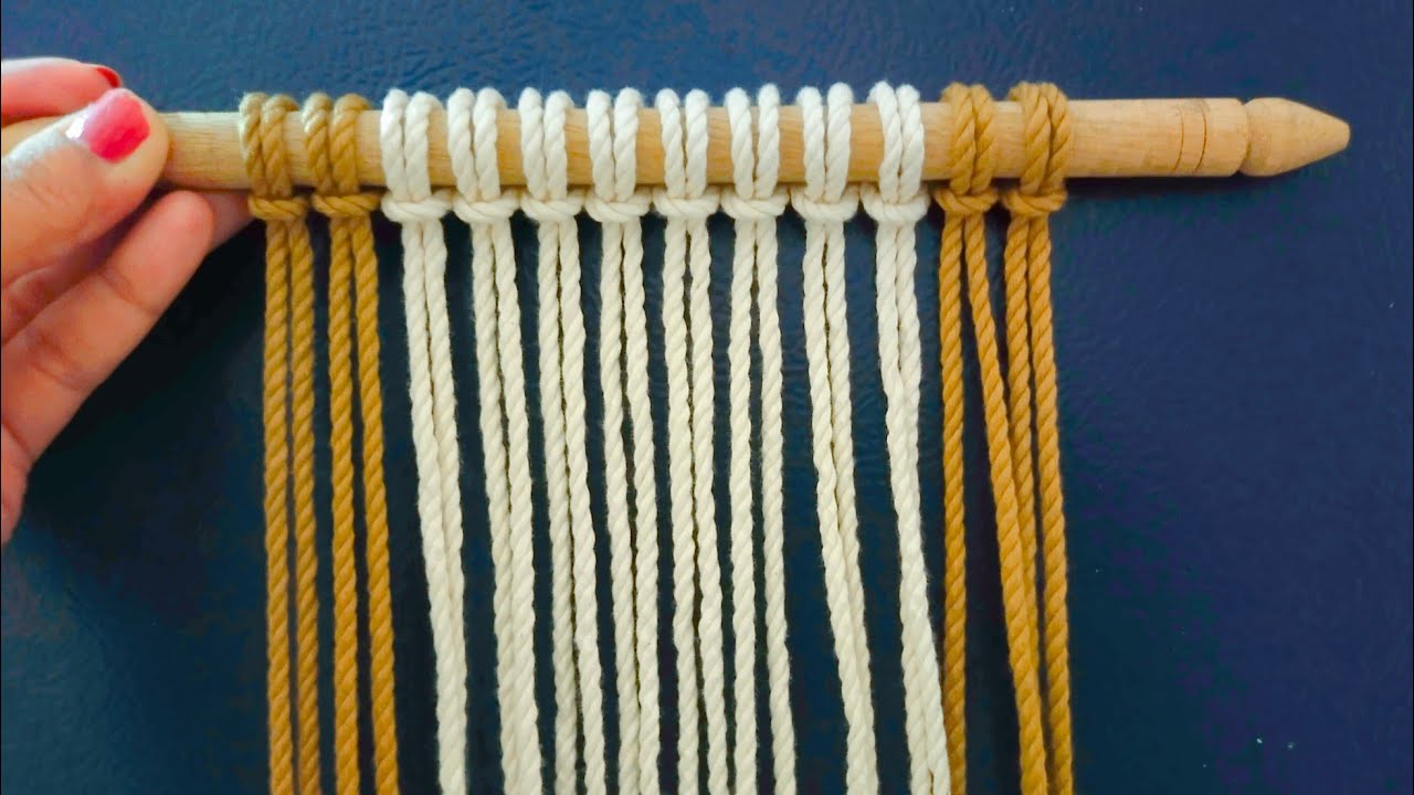 Macrame Simple Design Step-by-step Tutorial - Macrame Wall Hanging - Macrame Simple