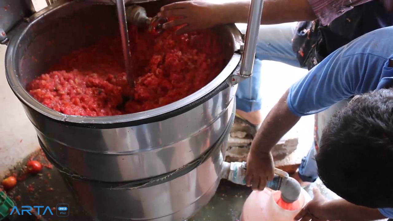 صناعة دبس البندورة  في رأس العين (سري كانيه) 21/07/2016