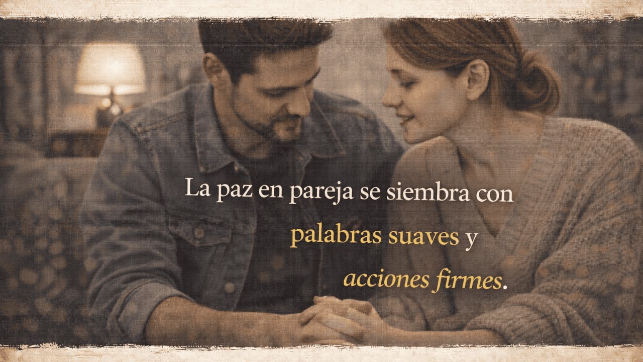 “La paz en pareja se siembra con palabras suaves y acciones firmes”