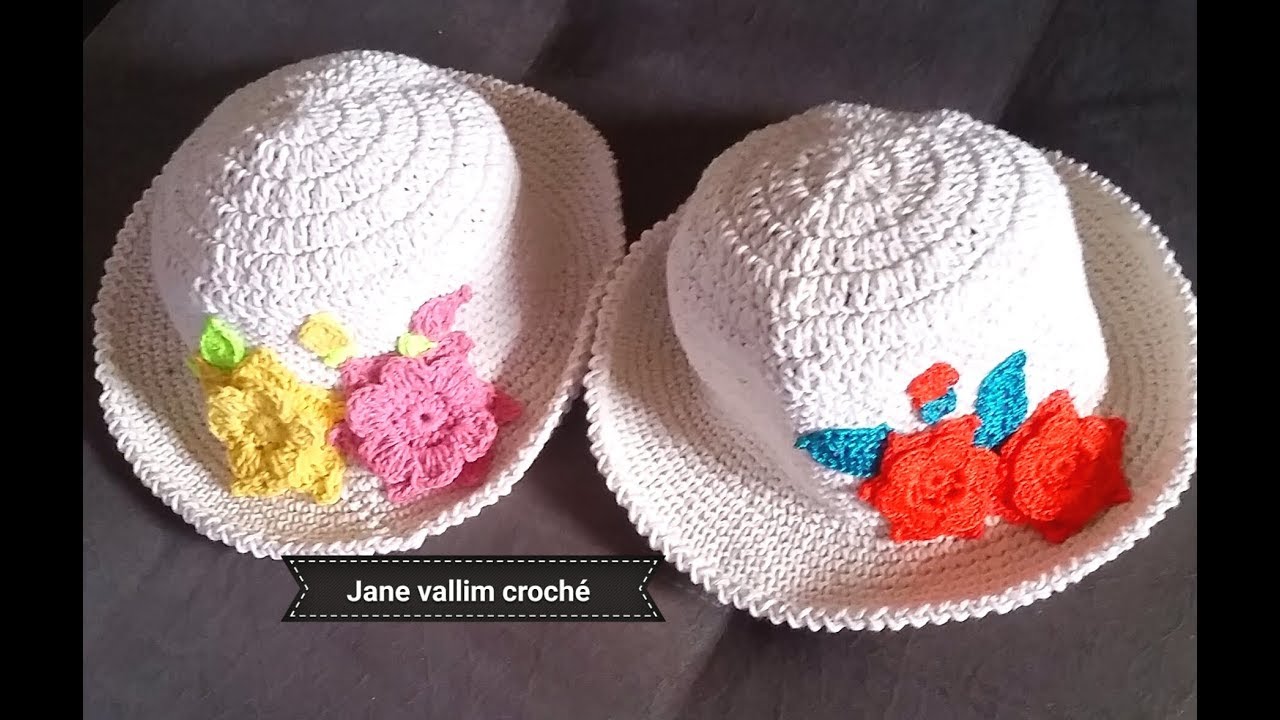 CHAPEU DE CROCHÊ LETÍCIA veste de 3 a 7 anos