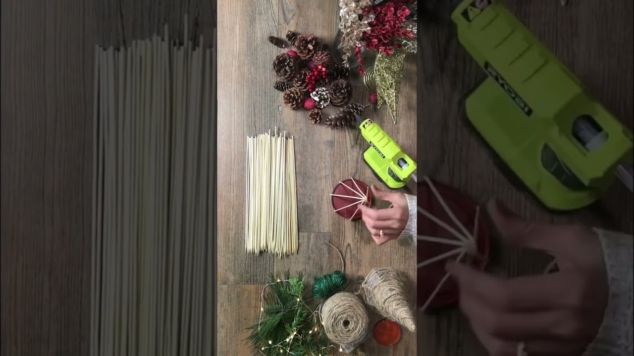 Let&rsquo;s make some fairy light Christmas trees using items in your kitchen 🎄✨ #diy #create #christmas