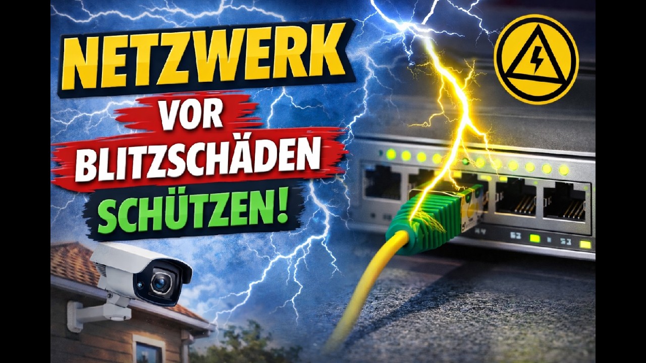 Netzwerk-Überspannungsschutz installieren – Schutz für Außenkamera & Gebäude-Verkabelung