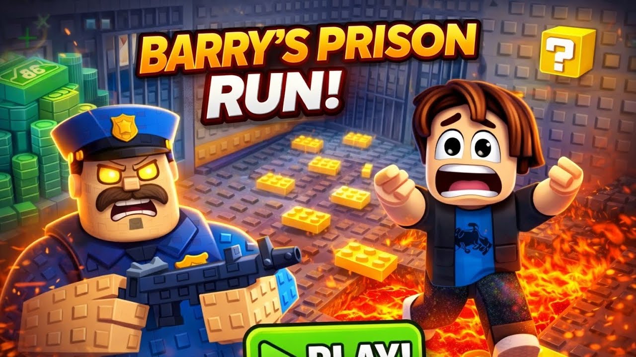 BRAINROT BARRY – PRISON RUN OBBY |ROBLOX #roblox 