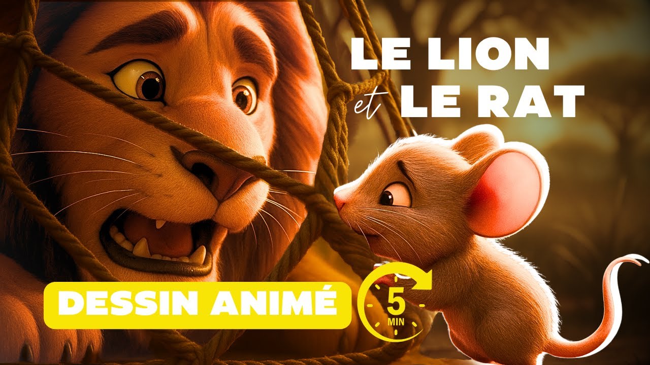 Le Lion et le Rat – Fable de La Fontaine racontée | Dessin animé pour enfants