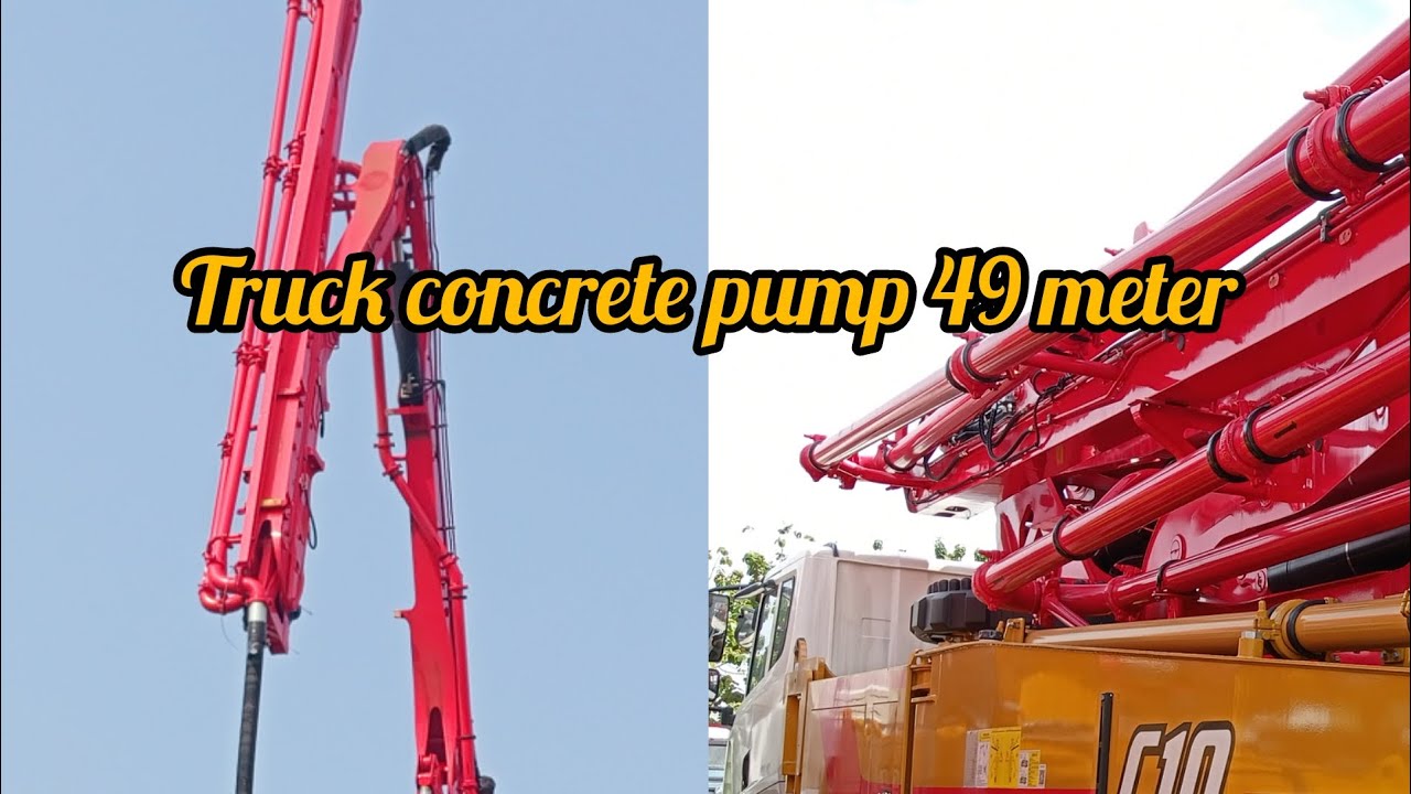 pengetesan unit  truck concrete pump baru (running engine) 49 meter | SANY SYG341THB 490c-10