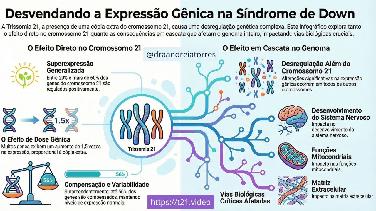 Superexpressão gênica na síndrome de Down (T21) | APRENDA GENÉTICA