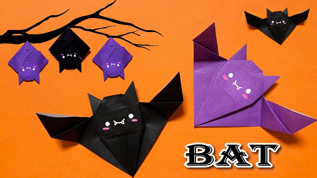 【簡単折り紙】可愛いコウモリの折り方🦇How to make Bat🎃#ハロウィン#コウモリ#Bat#蝙蝠#박쥐#万圣节#Flapping#Halloween#折り方#おりがみ#origami#摺紙