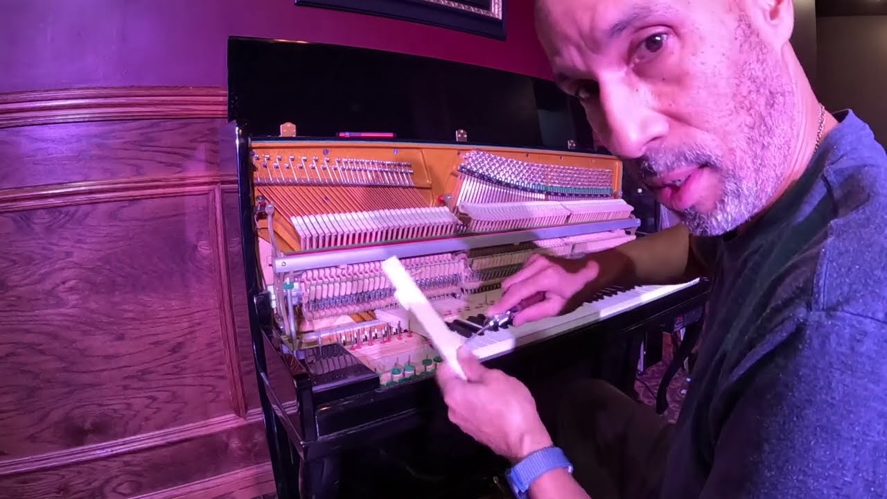 Kai Piano Tuning at The Copper Still  Regulating and Tuning the Story & Clark Upright Piano