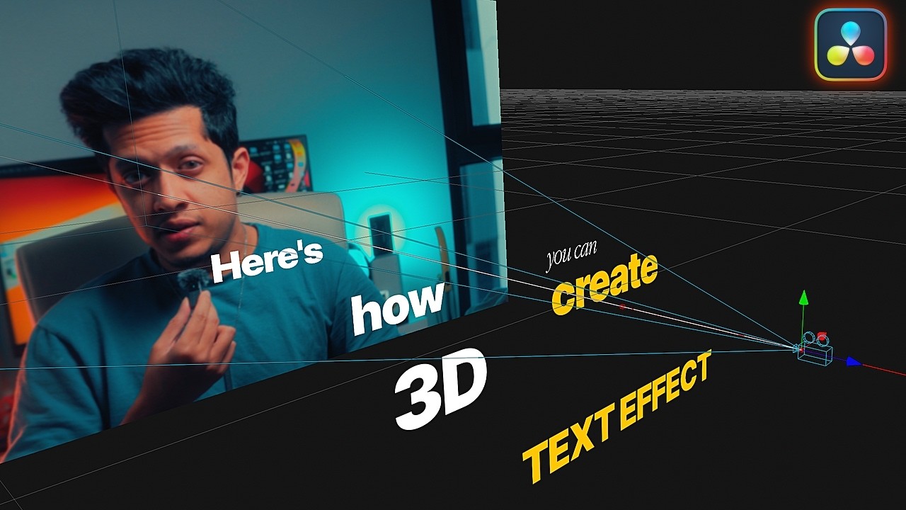 How to make 3D moving TEXT on video for Davinci Resolve