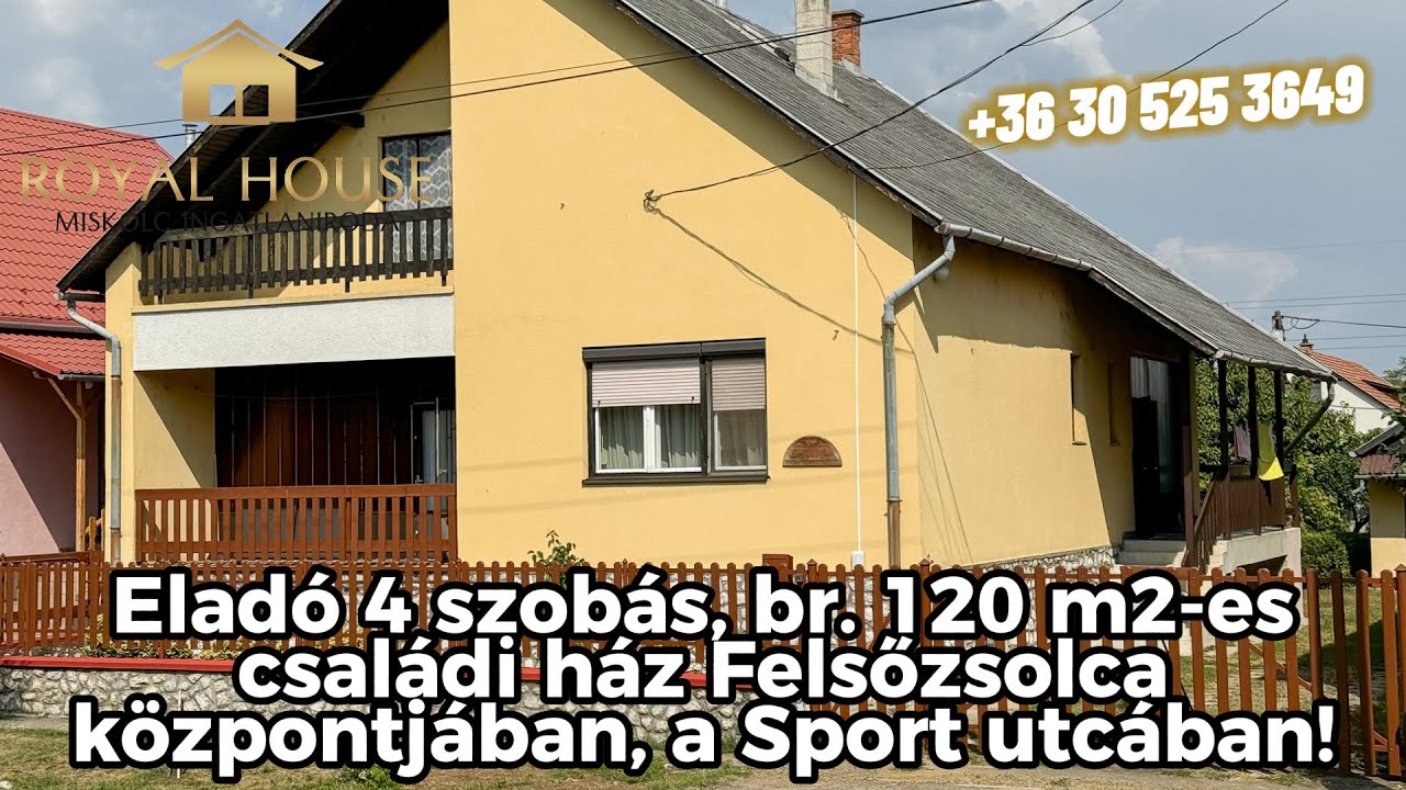 Eladó 4 szobás br. 120 m2-es családi ház Felsőzsolcán a Sport utcában!