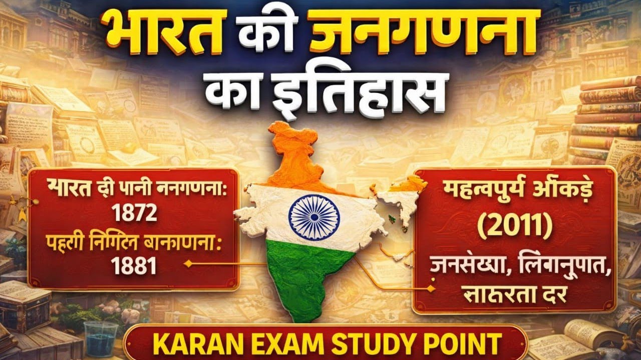 भारत की जनगणना का इतिहास (1881–2011) | NCERT आधारित विश्लेषण**Census of By Karan sir