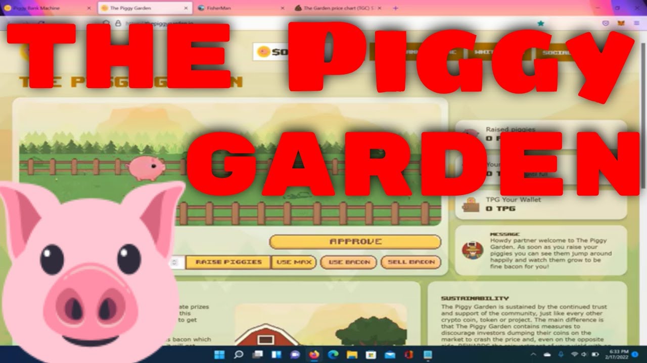 earn 3% DAILY cryptocurrency on defi project The piggy garden