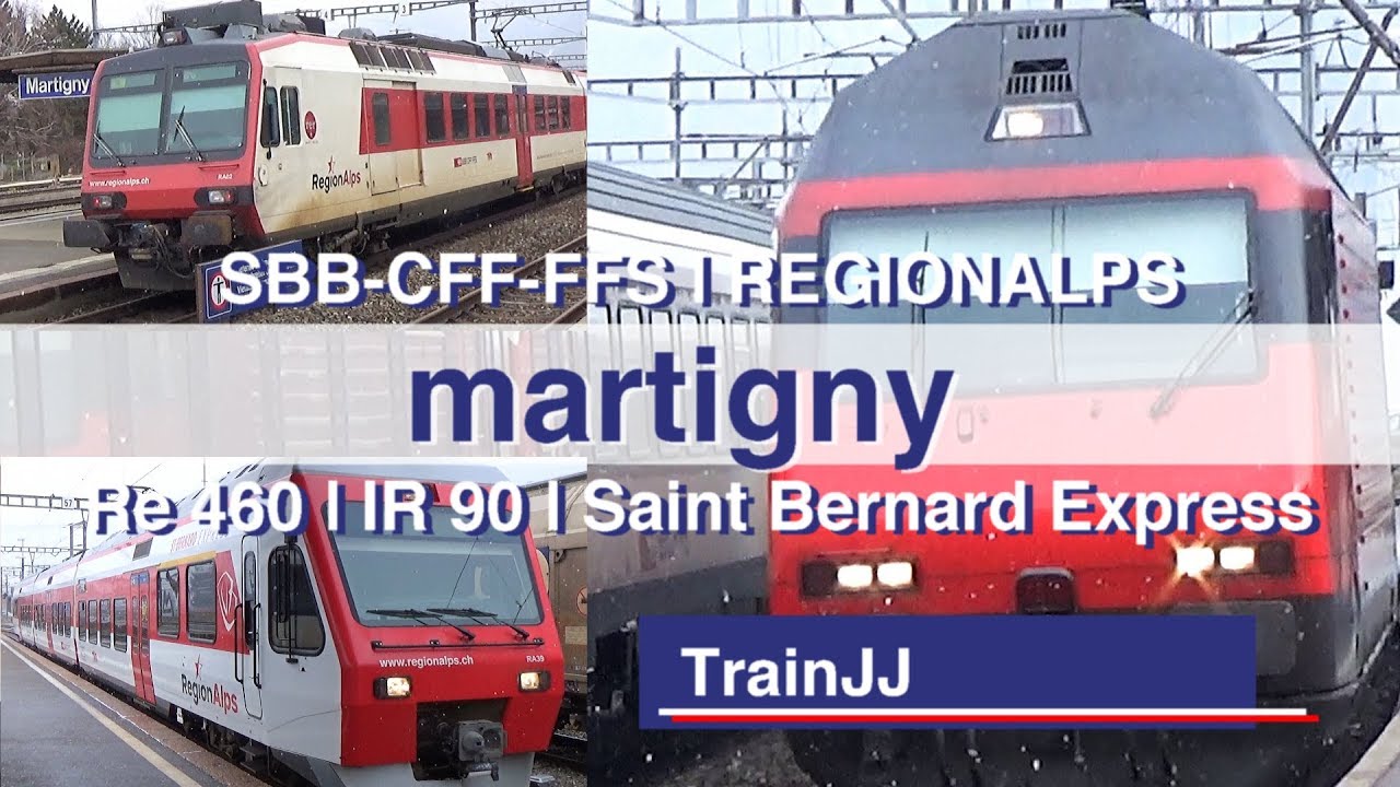 Gare de Martigny Switzerland | SBB RegionAlps & Re460 IR90 | TMR Saint Bernard Express |Simplonlinie