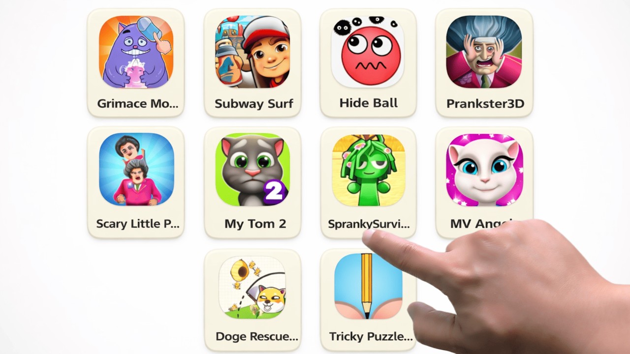 GRAMIC MONSTER SCARY SURVIVAL, SUBWAY SURFERS, SCARY LITTLE PRANKSTER, SPRANKY SURVIVAL, DOG RESCUE