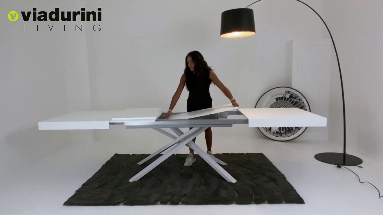 Mesa de comedor extensible hasta 310 cm en madera y acero - Argentario