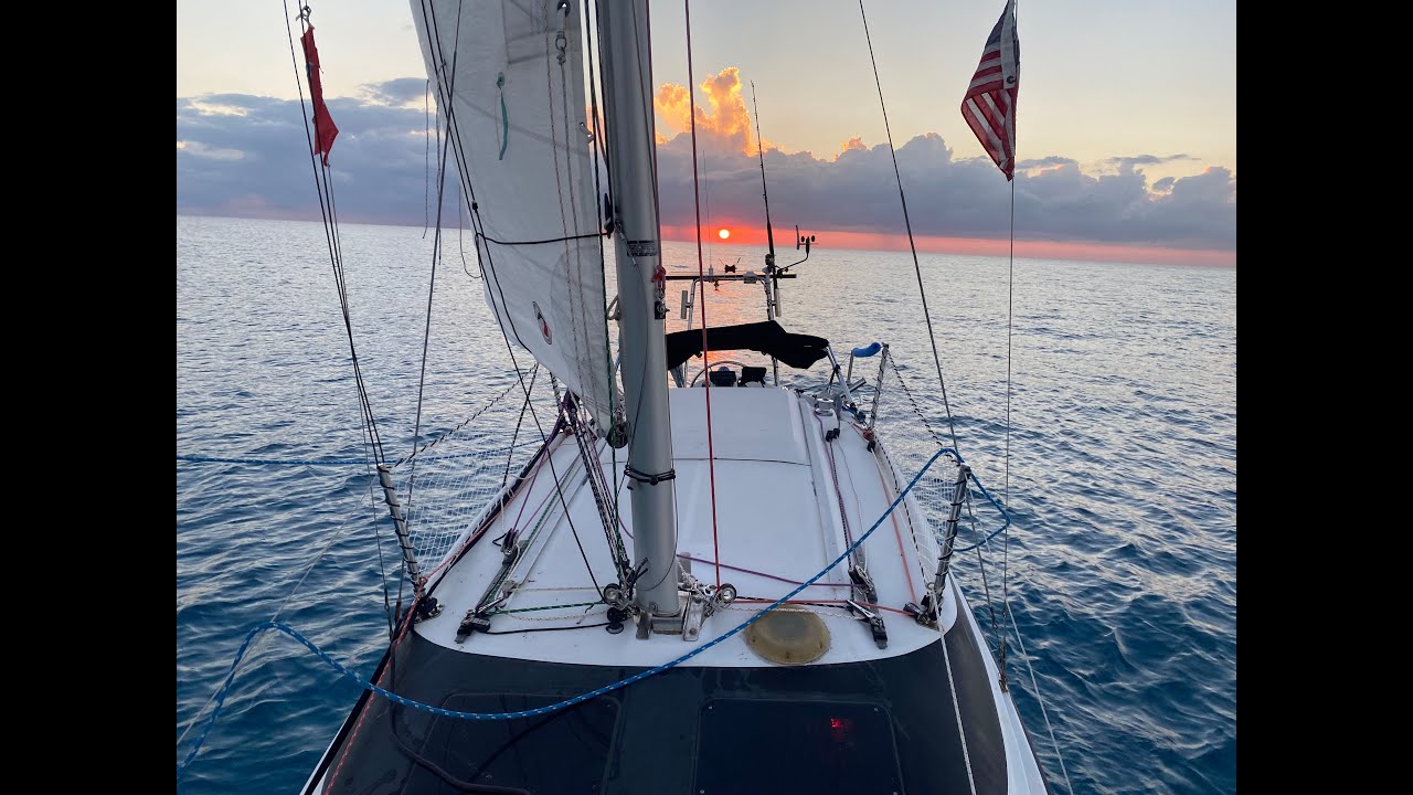 Sailing from Freeport to West End in Dog Years, a MacGregor 26M