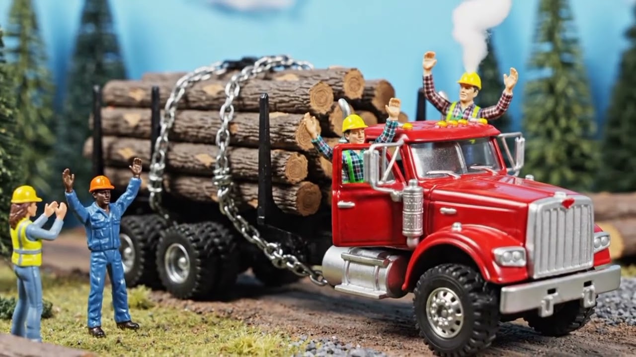 Kecil Tapi Perkasa! Mobil Logging Miniatur Angkut Kayu Seharian