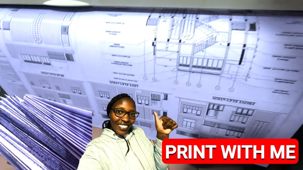 BLUEPRINT WITH ME || HOW TO USE HP DESIGNJET LARGE FORMAT TO PRINT ACHITECTURAL DRAWINGS #houseplan