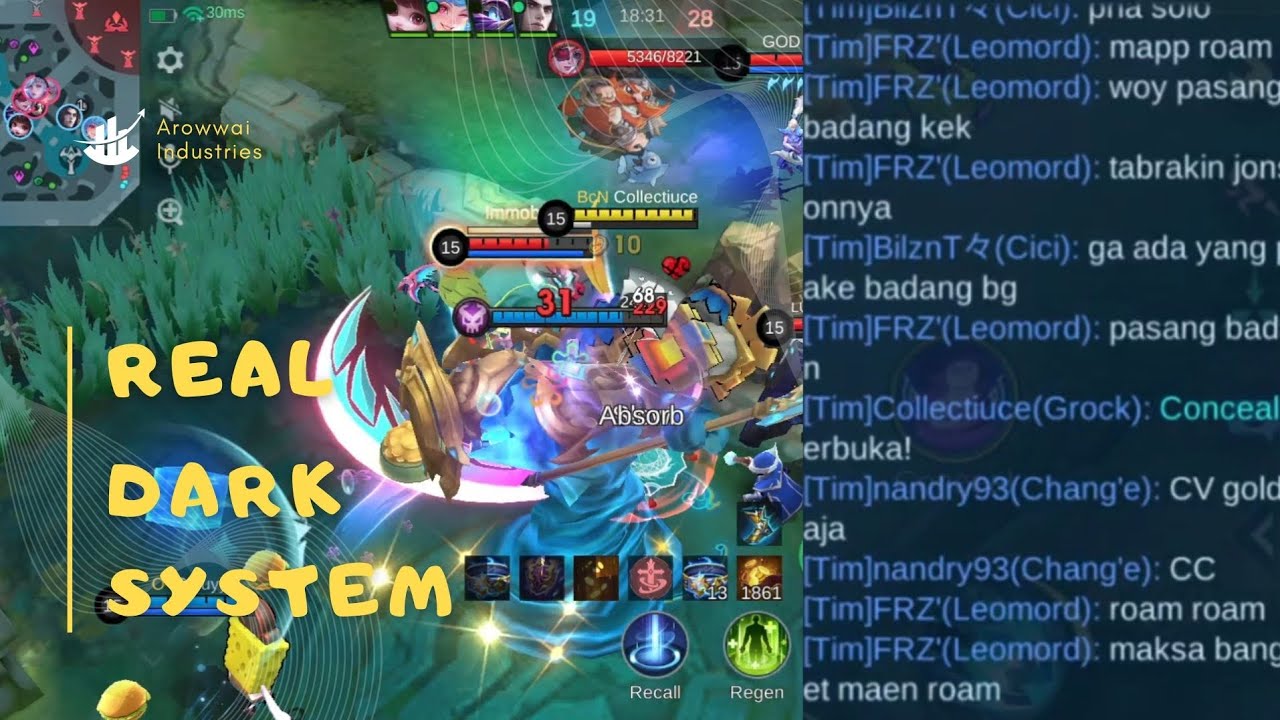 Chang'e Marksman berulah || Solo Rank isi nya Dark System. Roam di bully habis-habisan