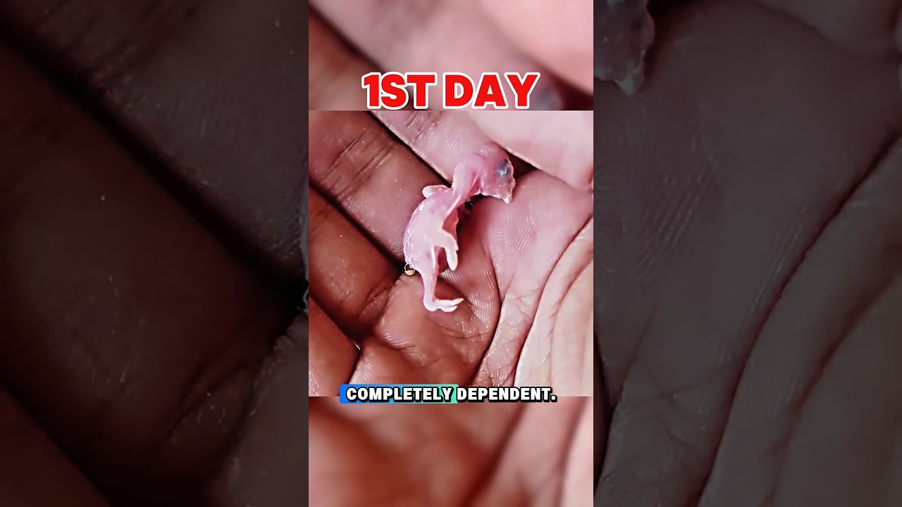 A budgie Parrot Chick 1-30 Days Old Growth 