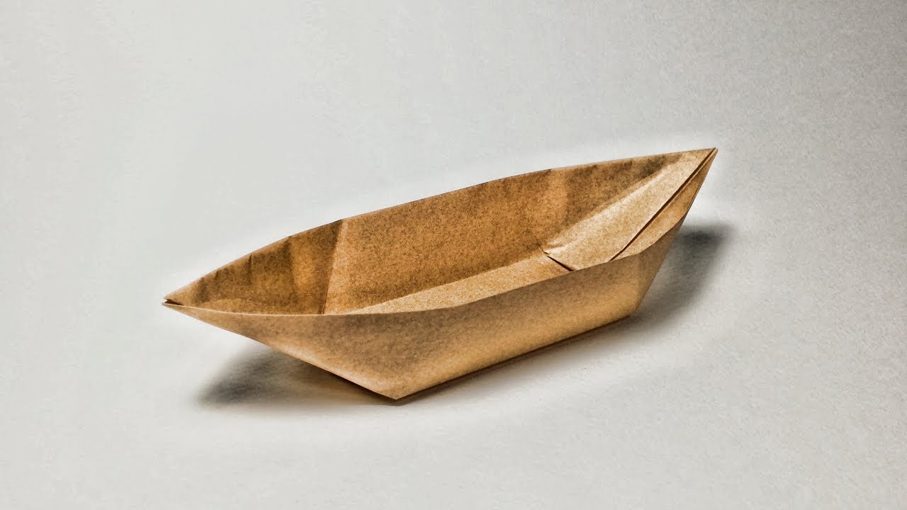 折り紙   ボート (Boat) 船 [Origami Hiroshi]