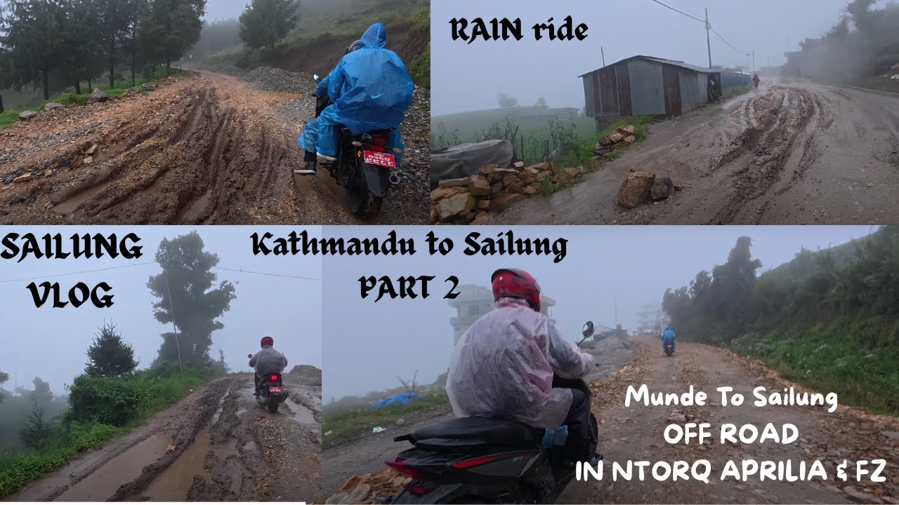 Kathmandu to Sailung ride Rainy season || Part 2 Off road Mude to Sailung Hill || Sailung Dolakha