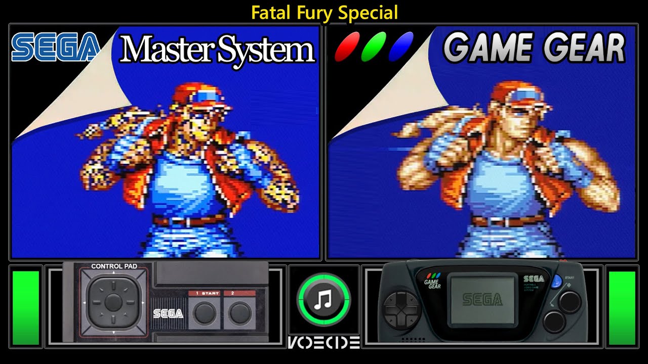 Fatal Fury Special (Master System vs Game Gear) Real Hardware Comparison