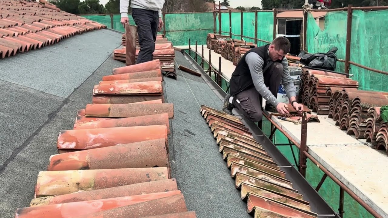 Watch Roof Tiles and Ridge Caps Being Installed | Satisfying Roofing