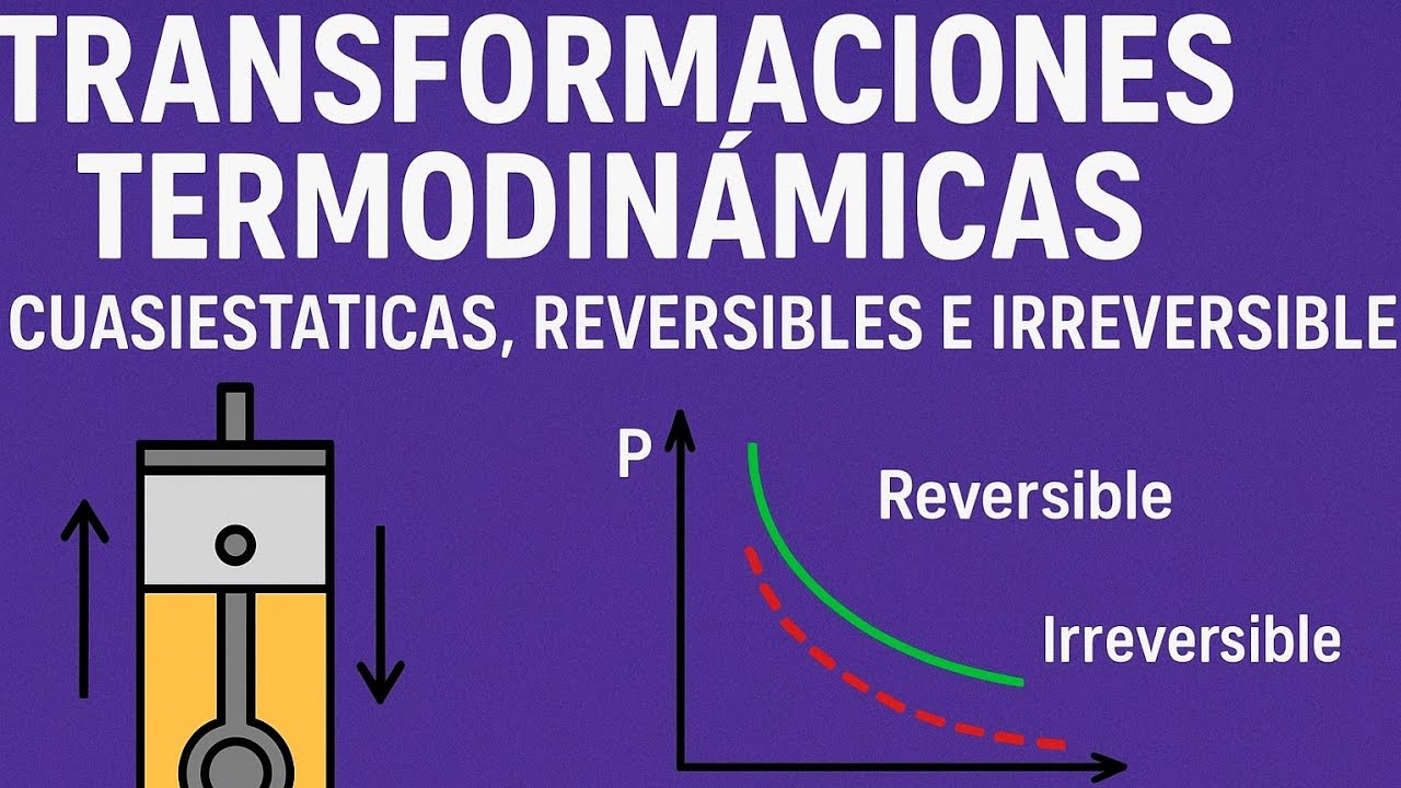 (08) Transformaciones: Cuasiest&aacute;ticas, Reversibles e Irreversibles | Diagrama P&ndash;V