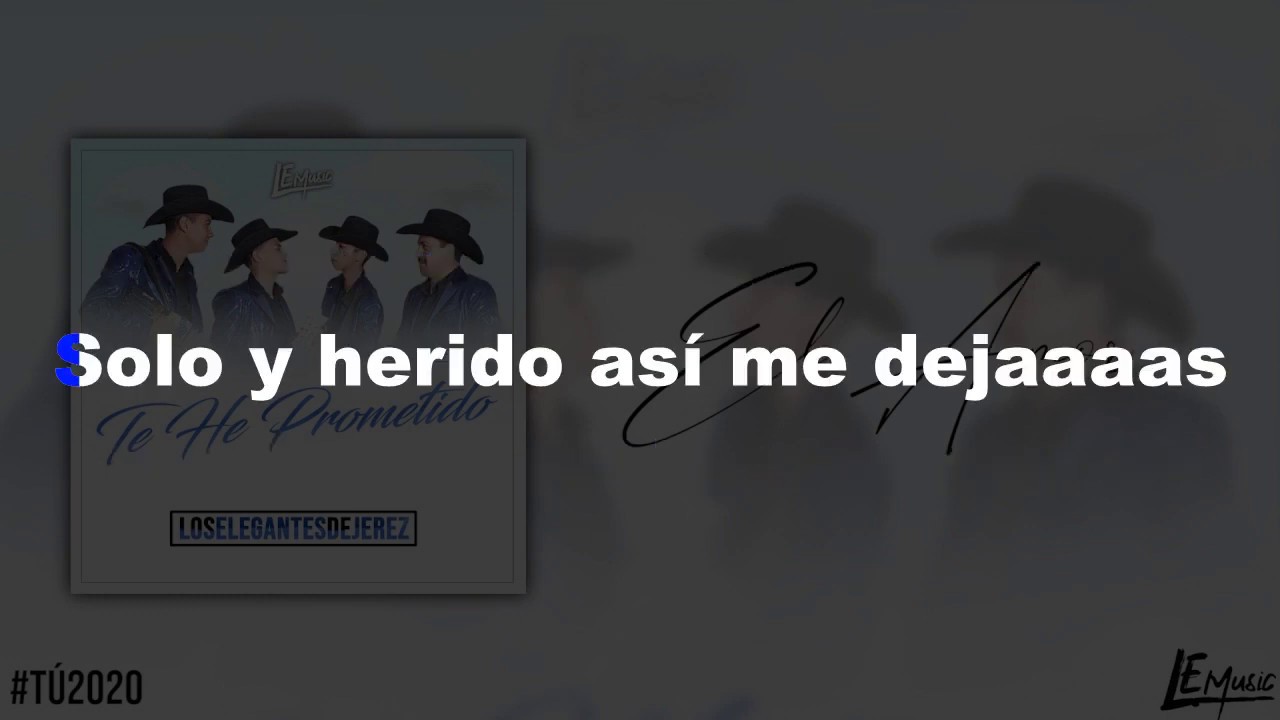Te He Prometido - Los Elegantes de Jerez   KARAOKE