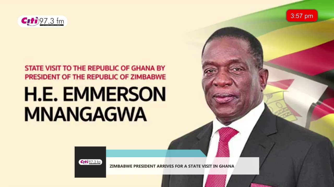 Президент Зимбабве Мнангагва прибыл в Гану с трехдневным государственным визитом.