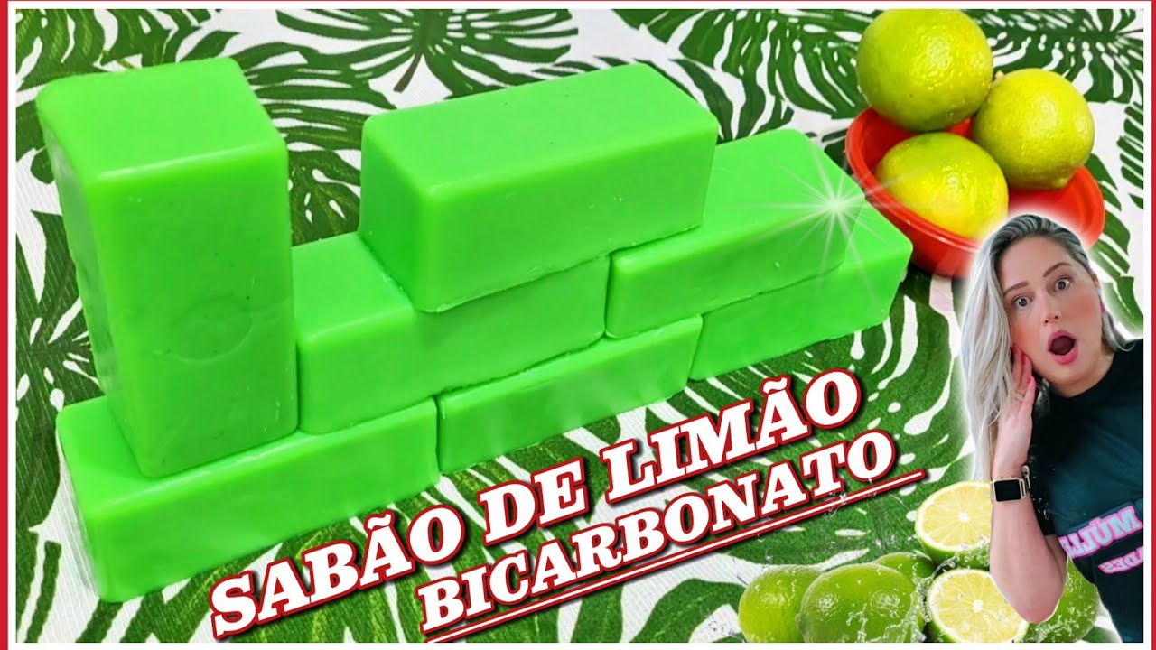 🍋SABÃO EM BARRAS DE LIMÃO BICARBONATO E AÇÚCAR - MULTIUSO 🍋LOUÇAS,  PANELAS , ROUPAS 🤗