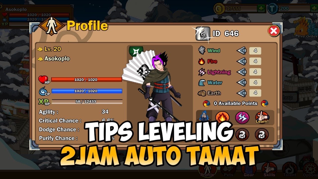 TIPS LEVELING CEPAT AUTO CLICKER NINJA SAGE | NINJA LEGENDS | NINJA SAGA