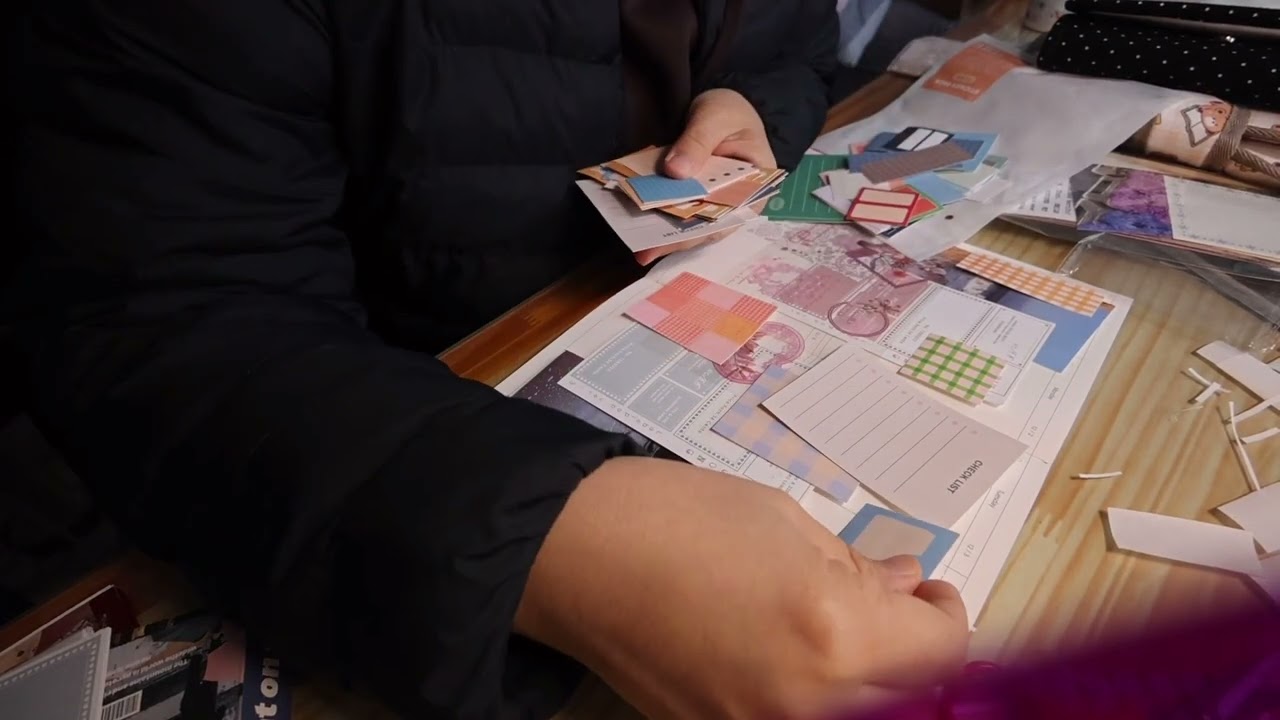 다이어리꾸미기 입니다 첫 페이지 꾸미기 