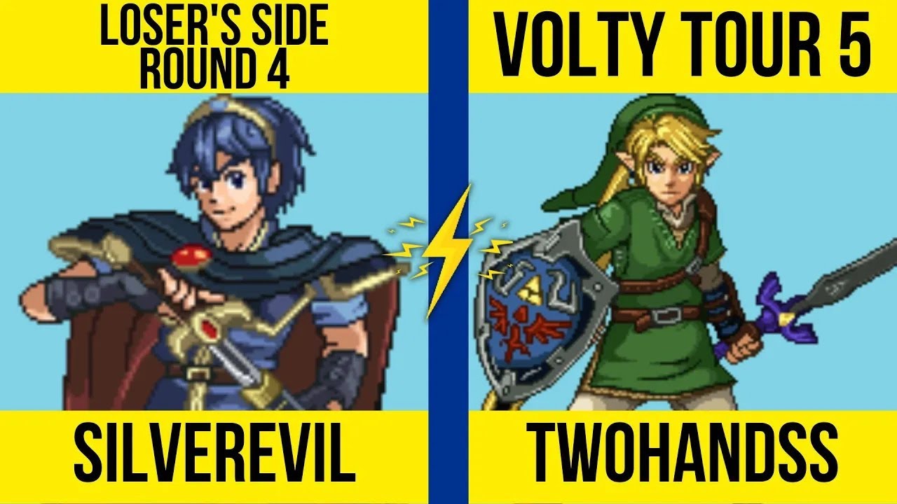 SilverEvil (Marth) vs. twohandss (Link) - SSF2 Loser's Round 4 - Volty Tour 5
