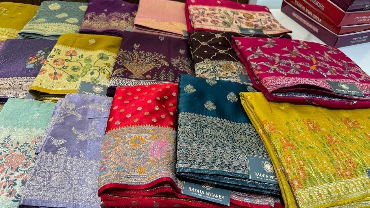 Banarasi Chiffon Georgette & Crape Organza Silk Single Saree Courier #banarasi@SartajsareesVaranasi 