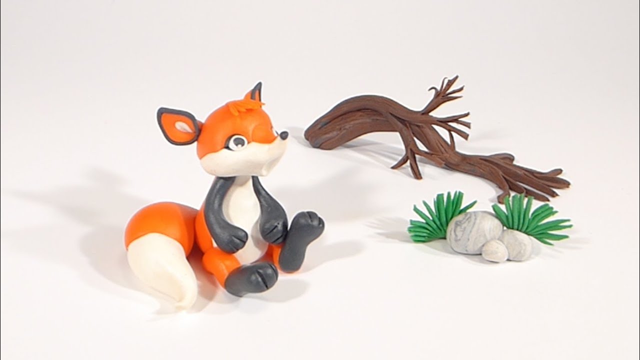 LET'S CLAY! FOX polymer clay tutorial - LISEK z modeliny