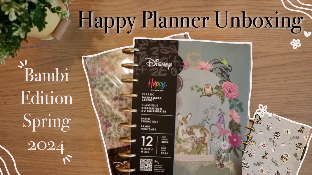 Happy Planner |  Disney Bambi Edition Unboxing Dashboard Layout Spring 2024 ✨