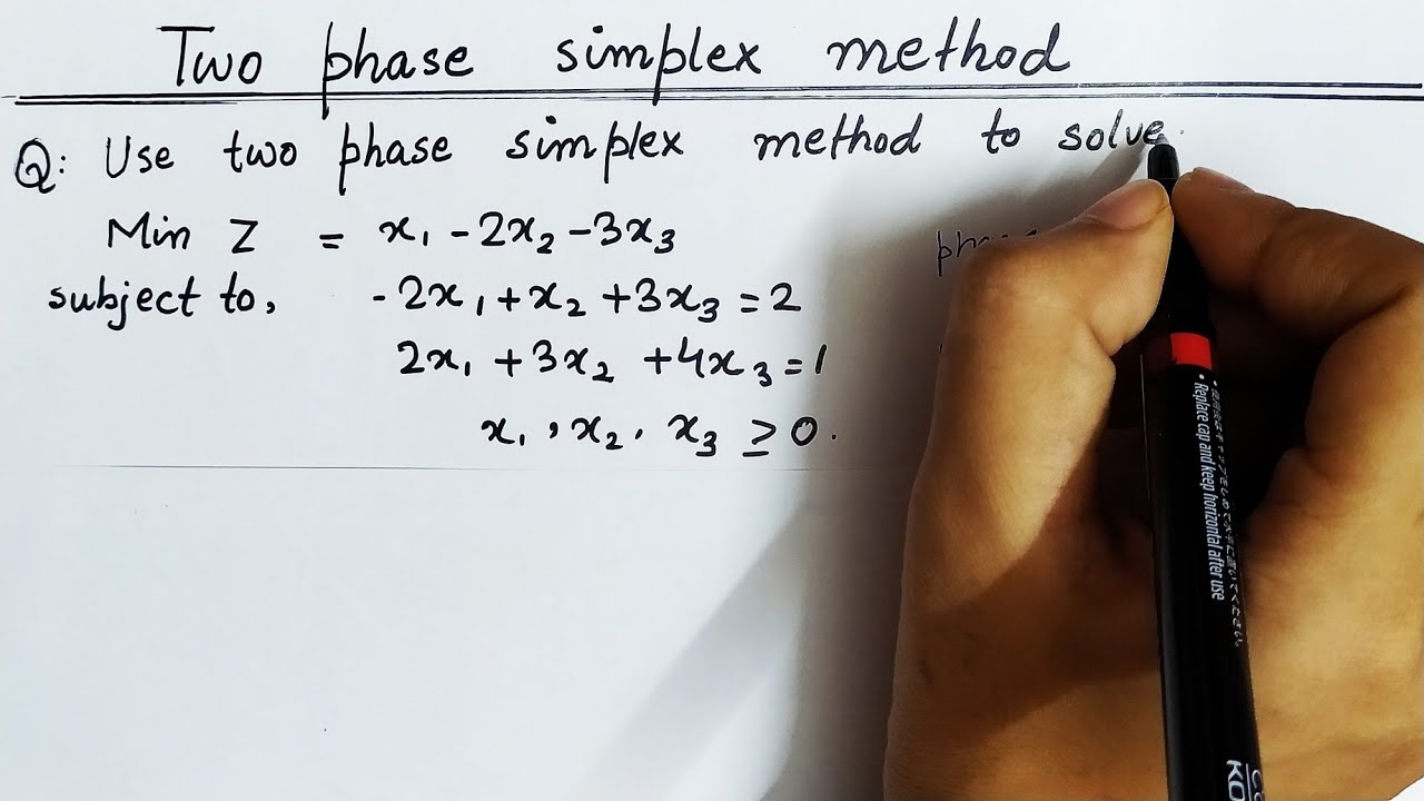 Lec-14 Two Phase Method In Hindi || For No Feasible Optimal Solution || Operation Research