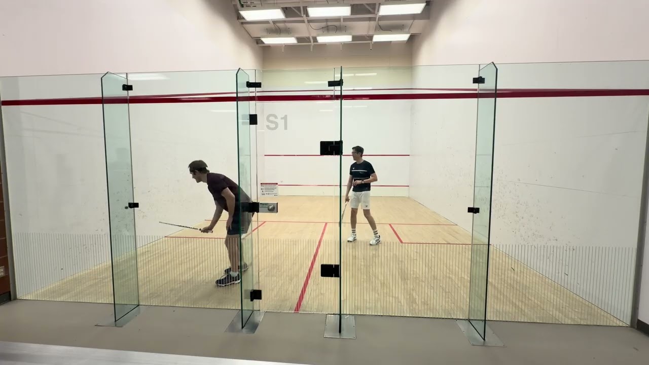 Squash - University of Calgary - Division 1 Box League - Sean vs Jonathan