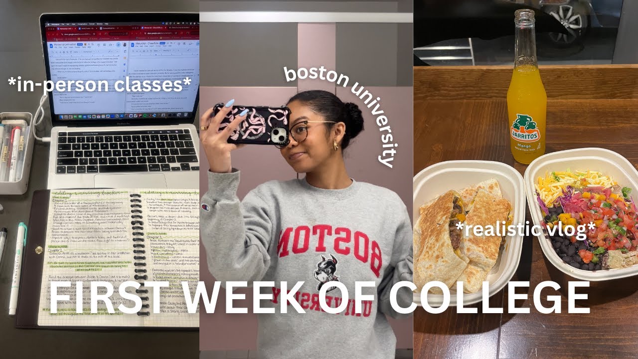 first week of college 📚🎧 | senior @ boston university, room organization, a 'realistic' student vlog