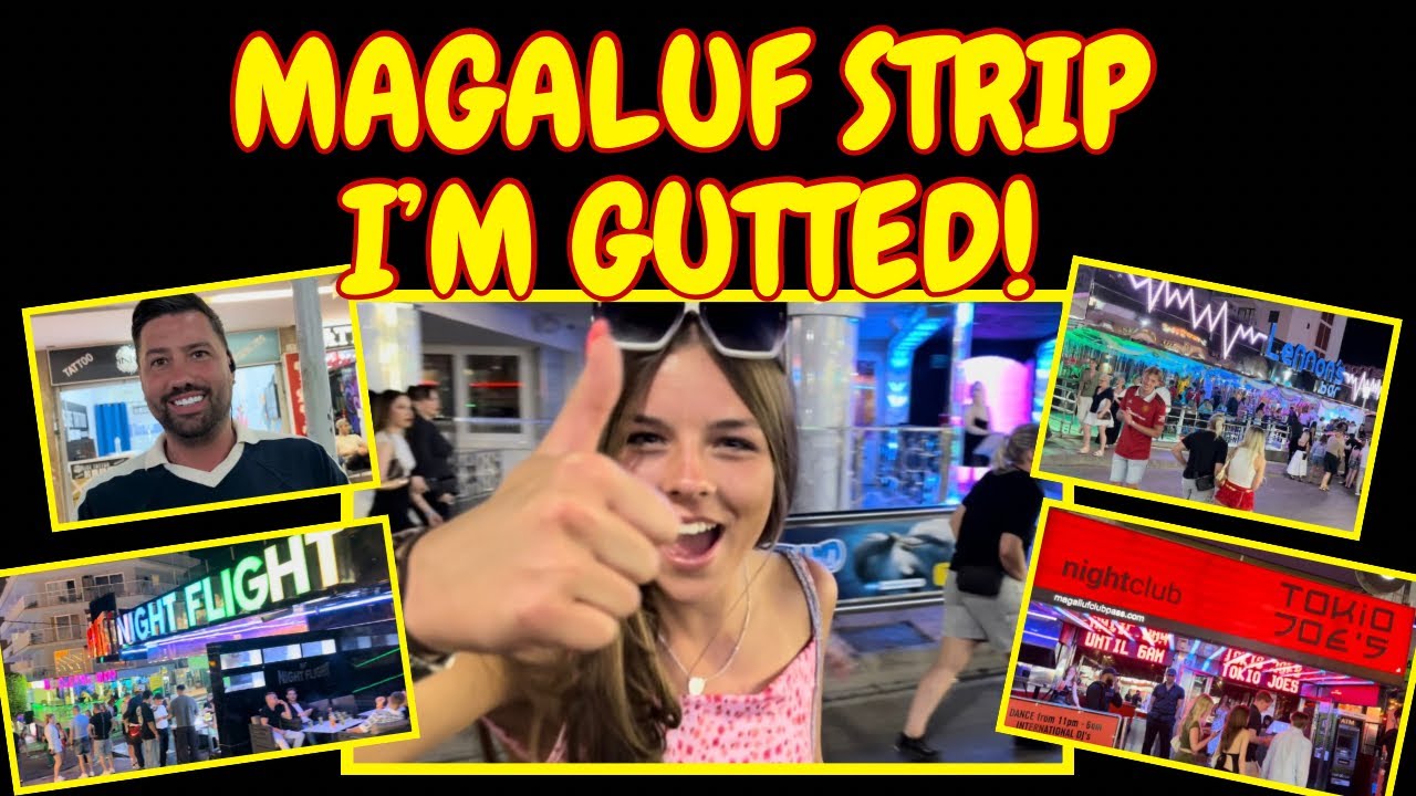 MAGALUF - NIGHT WALK ON MAGALUF STRIP - A SAD END! maga #magaluf #mallorca #majorca