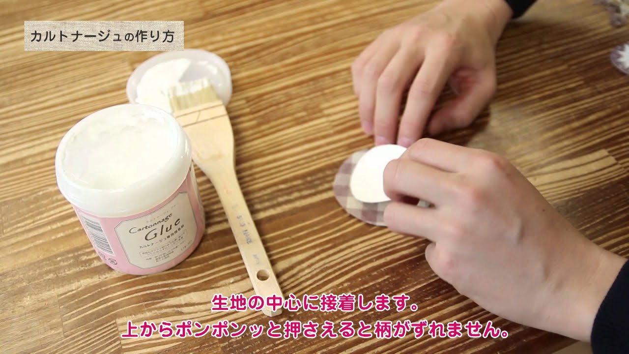 CTN62 カルトナージュ　ミニラウンドボックスの作り方