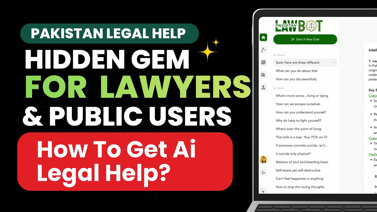How to Ai can help in law? Pakistan Law Bot Public User Dashboard | Features Overview