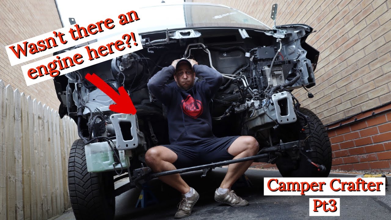Salvage VW Crafter Engine Removal! - (Crafter Camper Build)