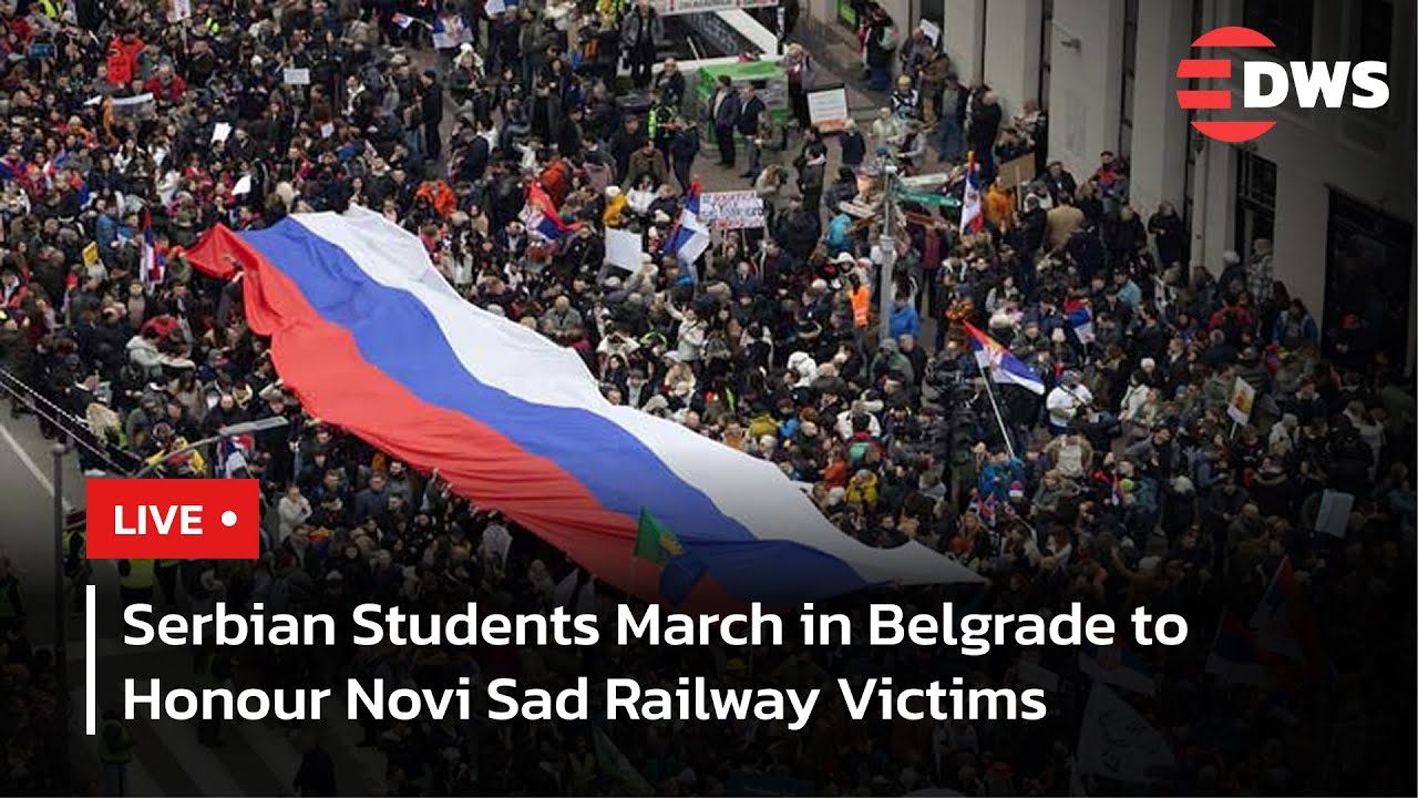 LIVE: Serbian Students March in Belgrade to Honour Novi Sad Railway Victims | AC15