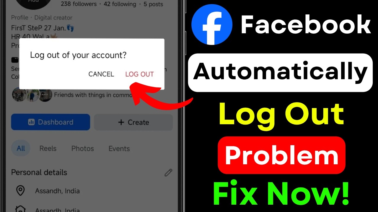 Facebook Automatic Log Out Problem Solve (2026) | Facebook Keeps Logging Out | Login Session Fix