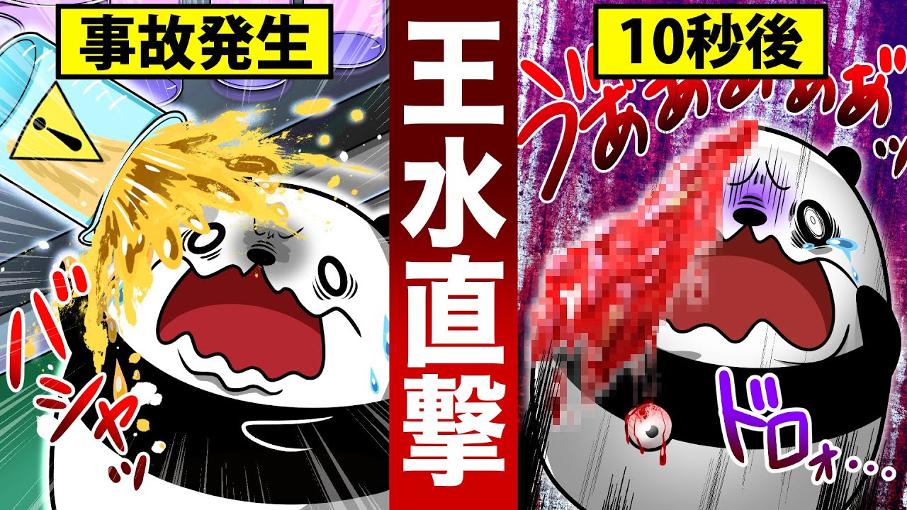 王水を浴びるとどうなるのか？【アニメ】