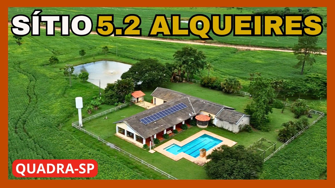 Sítio de 5.2 alqueires à venda em Quadra-SP.