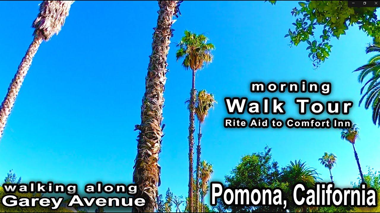 RiteAid to Comfort Inn walk in Pomona California - 4K Virtual Tour 5.1 binaural sound